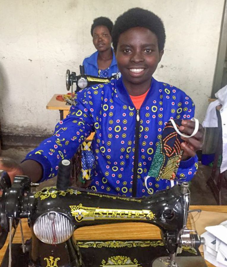 Face mask sewing project Rwanda